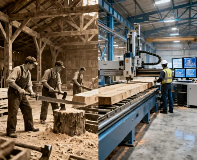 Weyerhaeuser history — from traditional sawmill to modern engineered wood manufacturing