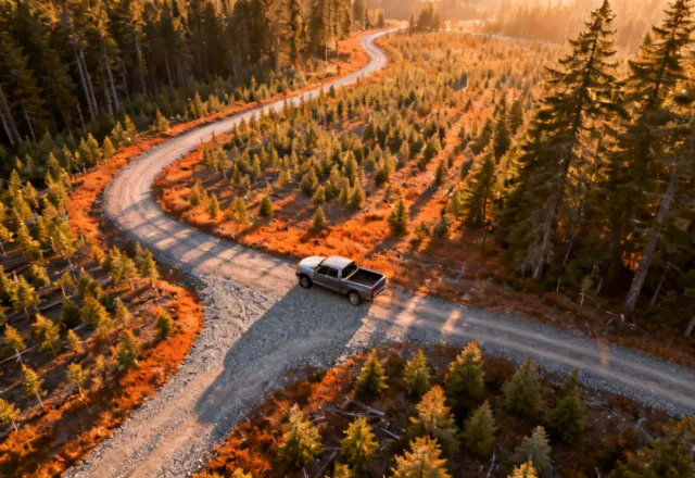 Weyerhaeuser managed timberland with forest road access